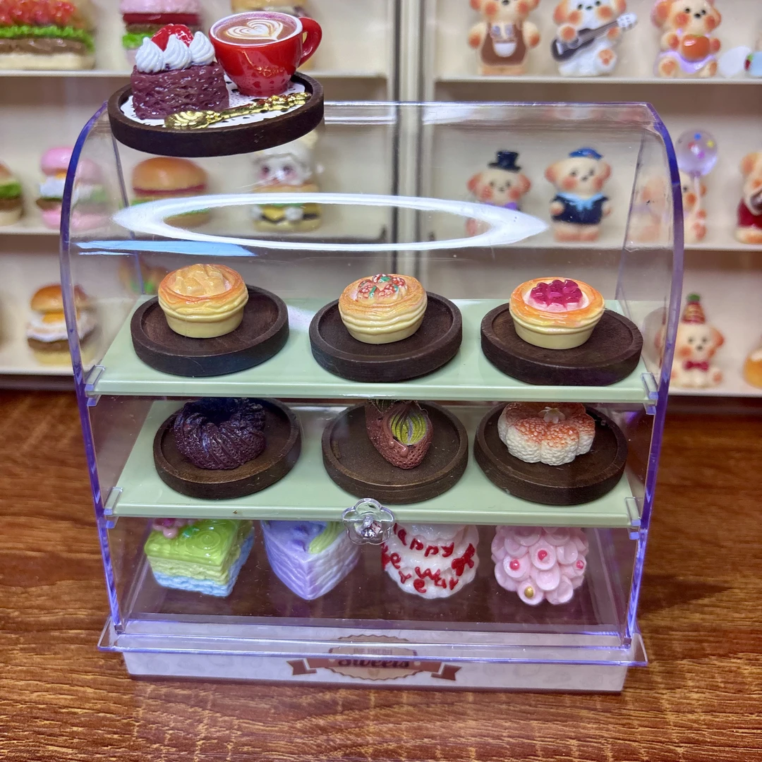 自选迷你仿真玩具蛋糕甜品冰杯柜子过家家场景diy小摆件