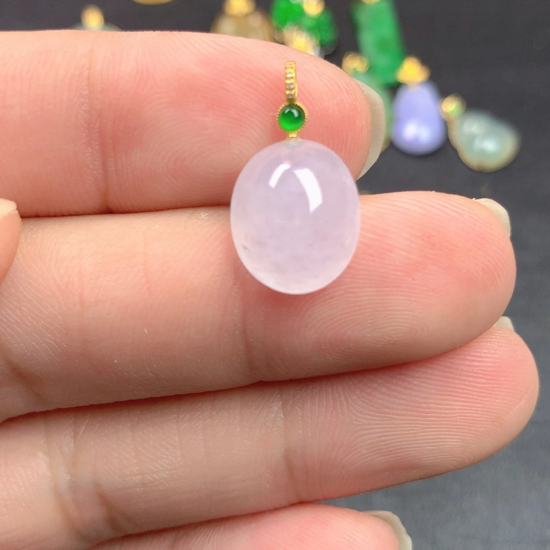 【闪购商品】颈饰18K金镶嵌翡翠翡翠