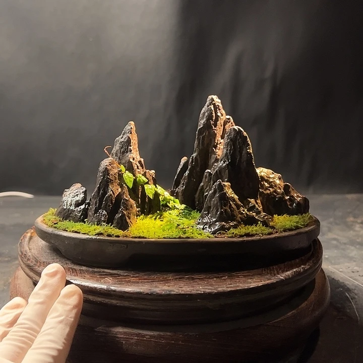 手工制作宋山石盆景009