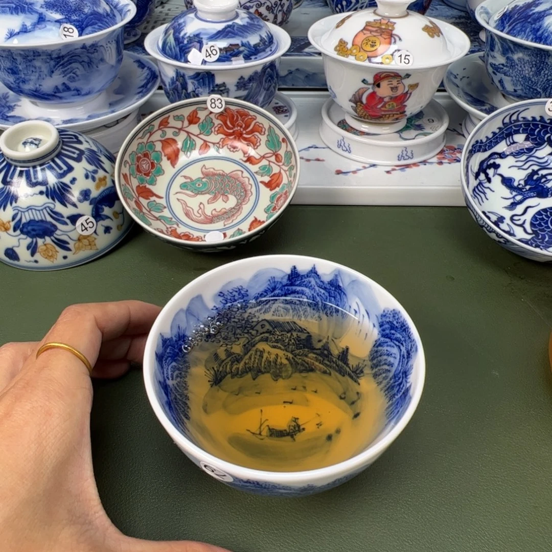 陶瓷景德镇纯手工纯手绘茶具木木79