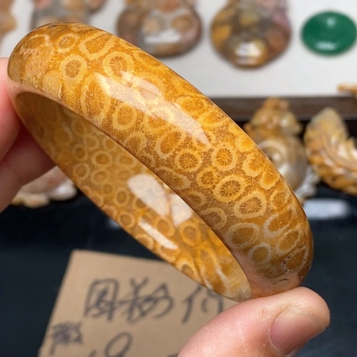 硅化珊瑚（珊瑚玉）手镯未镶嵌57