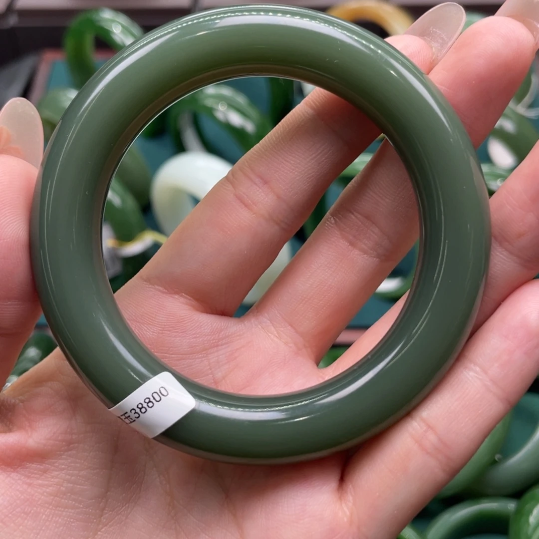 和田玉（碧玉）未镶嵌手镯5455