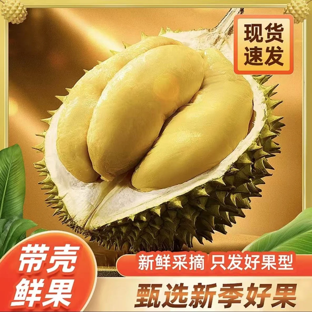 【优质果品】新鲜泰国金枕榴莲皮薄肉厚核小香甜软糯g[冯]榴莲金枕泰国东部