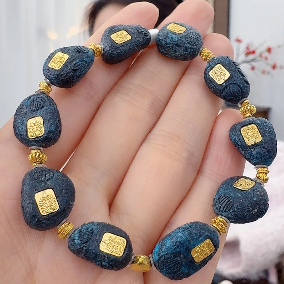 绿松石18K金镶嵌珠宝奇石