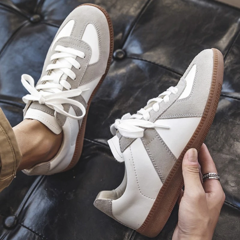 2025年新款春夏季特大码男鞋新款德训鞋休闲小白鞋日系小众滑板鞋