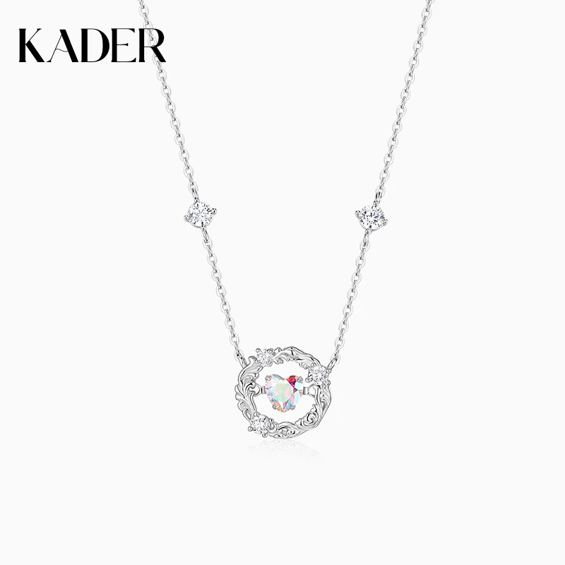 KADER/卡蒂罗 坠链均925银 心动缠枝项链轻奢小众设计感生日礼物