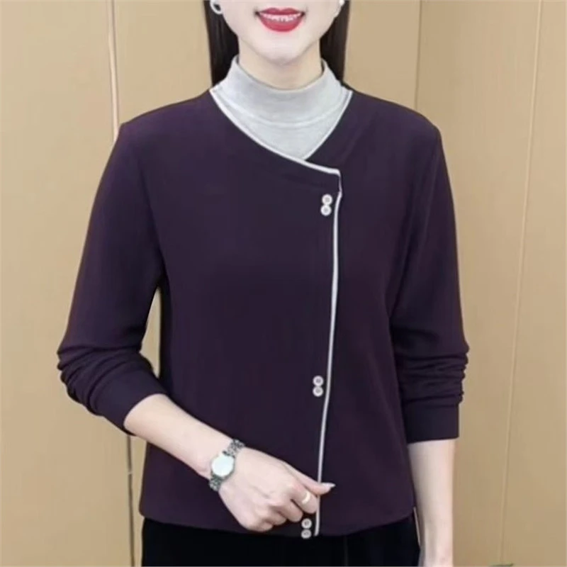 秋冬新款高领打底衫洋气显瘦女士上衣内搭妈妈打底衫秋冬款长袖