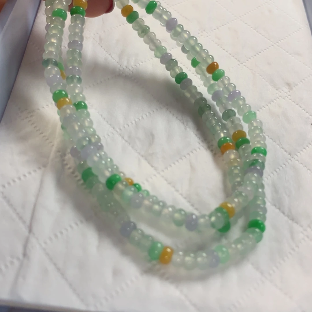 翡翠未镶嵌颈饰项链