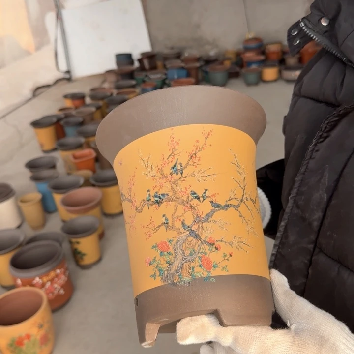 紫砂紫砂花盆19*22