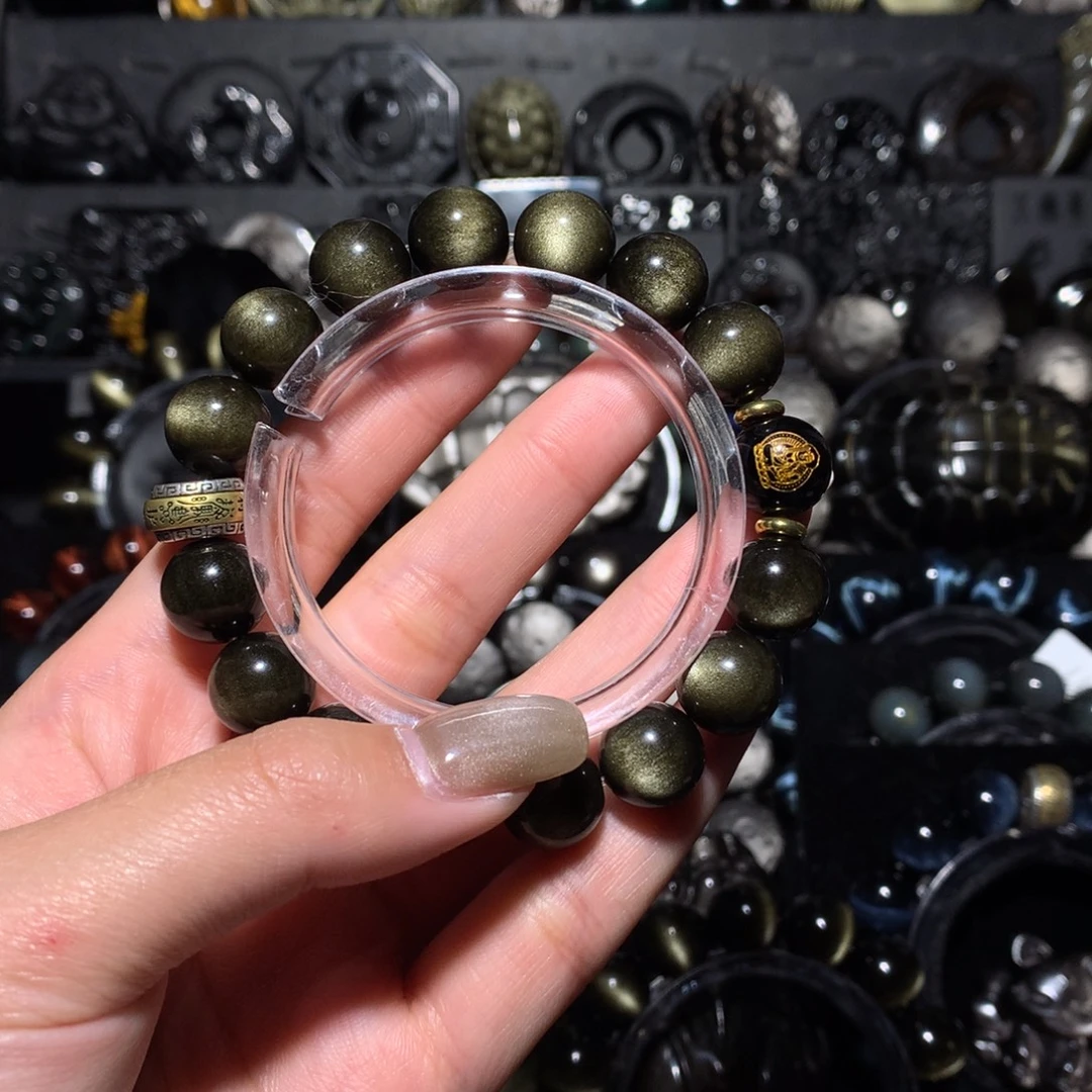 糖***汐黑曜岩未镶嵌珠宝奇石