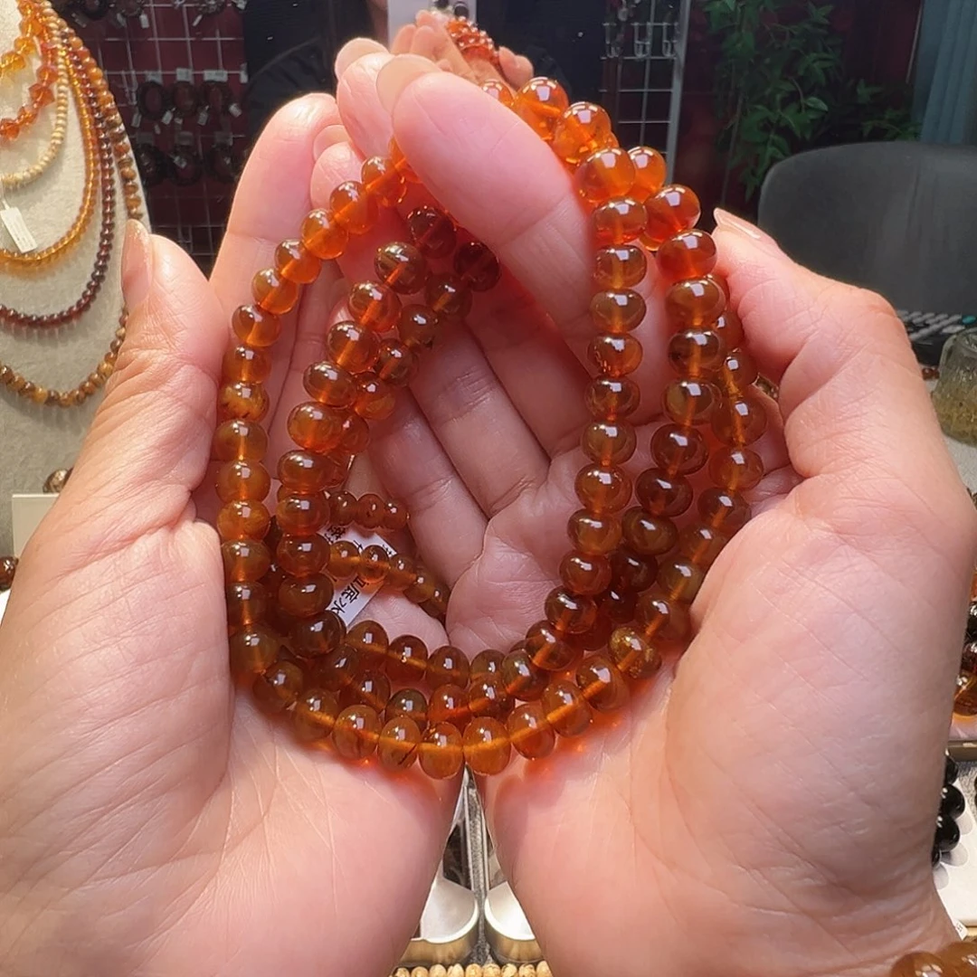琥珀裸石未镶嵌红**头抚顺琥珀8水蜡