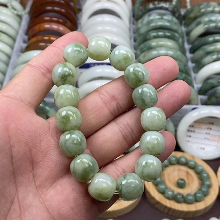 蛇纹石玉未镶嵌手链