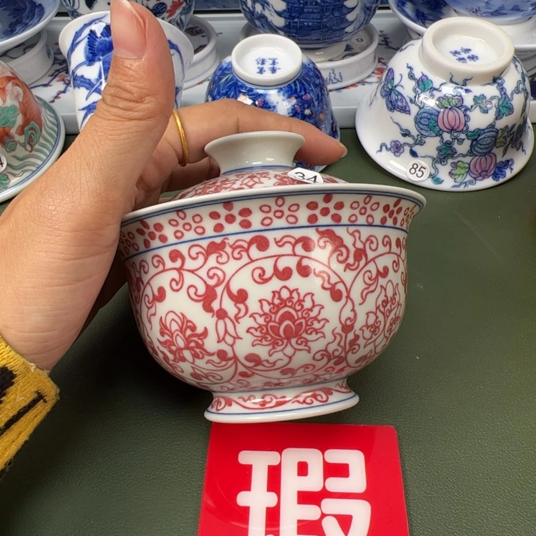 陶瓷景德镇纯手工纯手绘茶具木木34