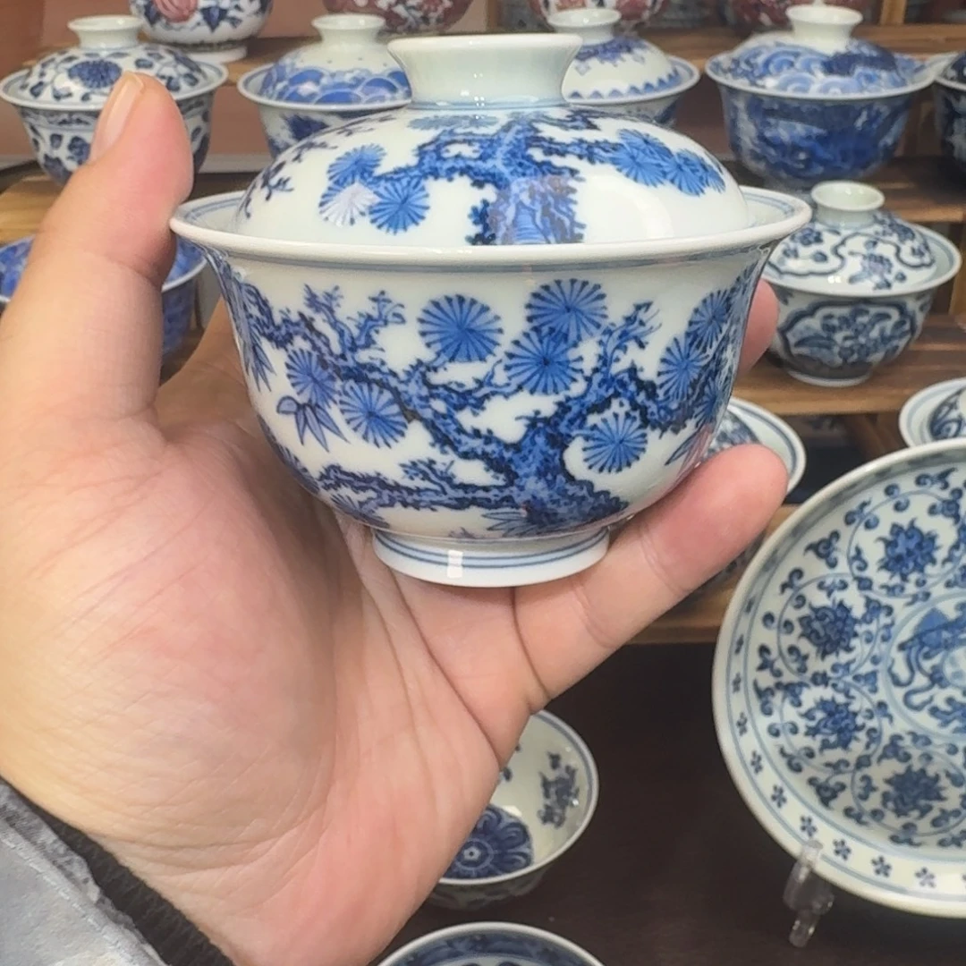 杯子陶瓷纯手工手绘柴窑120