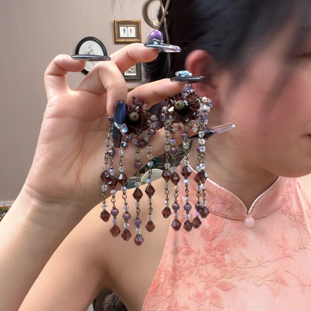 自***约颈饰玻璃编号391 耳夹