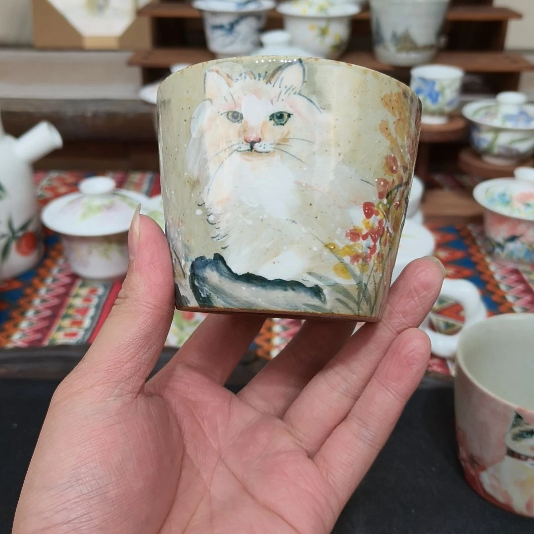 摆件陶瓷景德镇手工手绘高温瓷器