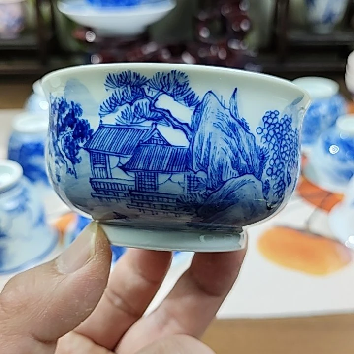 景德镇手绘画1300度高温釉下彩陶瓷