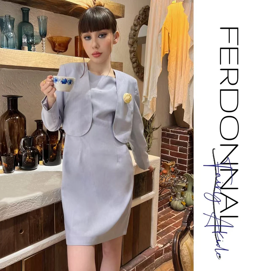 FERDONNAL夏季法式连衣裙两件套