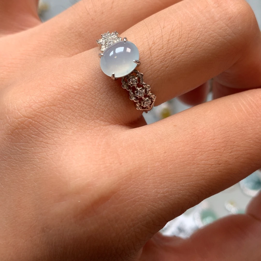 翡翠银S925镶嵌吊坠(不含链)戒指