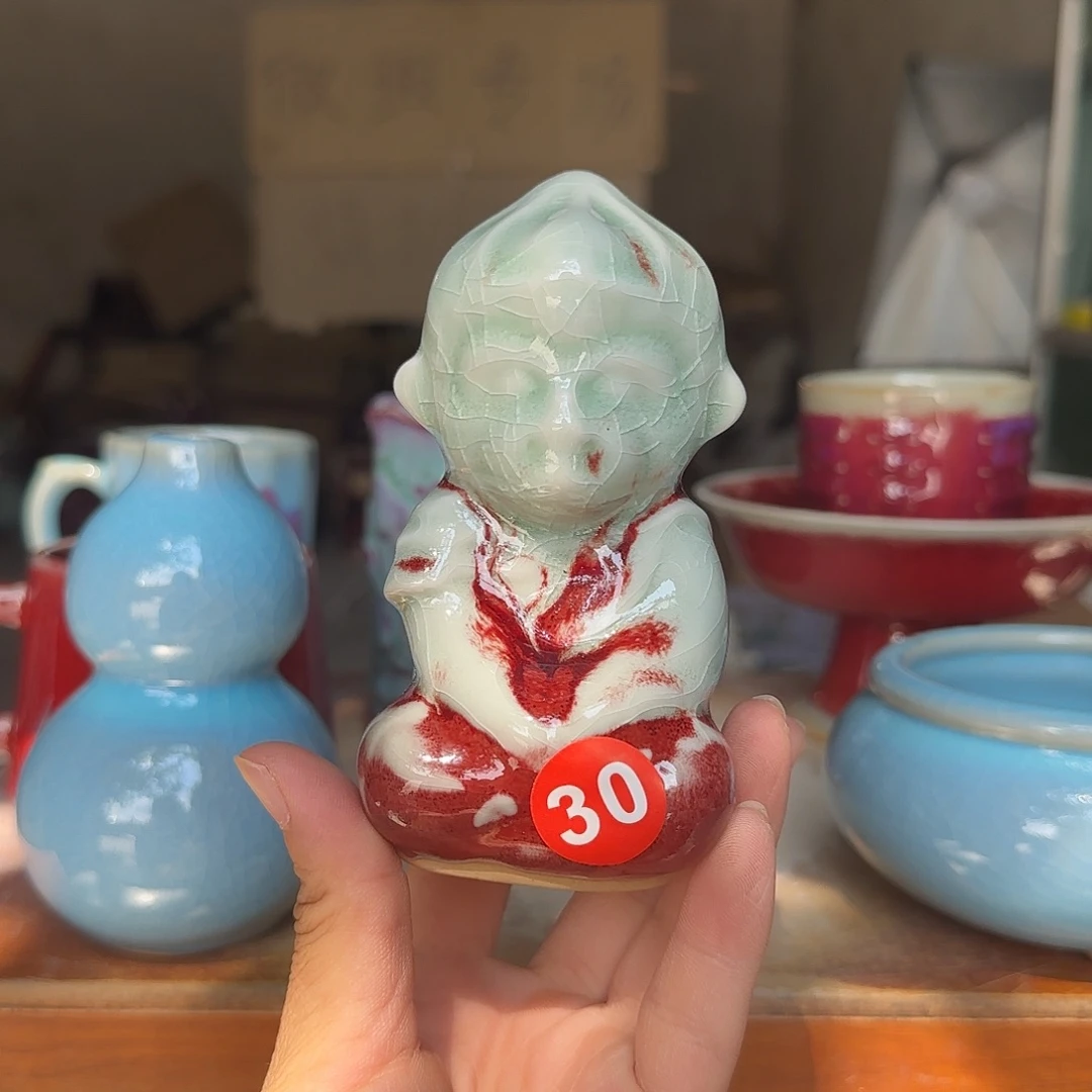 摆件郑家钧瓷摆件微瑕
