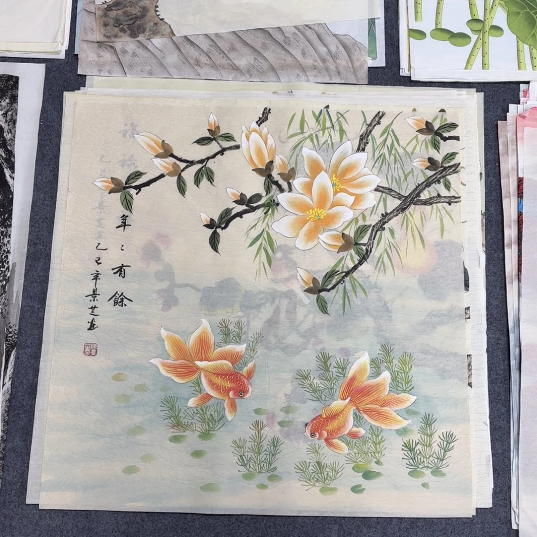 国画68×68手绘画画画