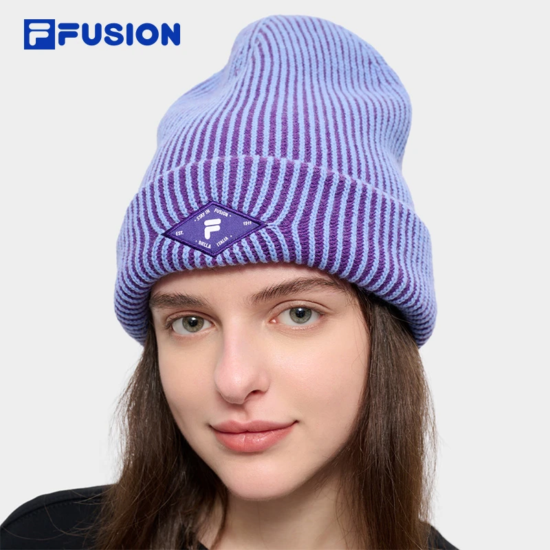 FILA FUSION抗静电潮流宽松针织帽户外休闲冬季女帽子T13W442205