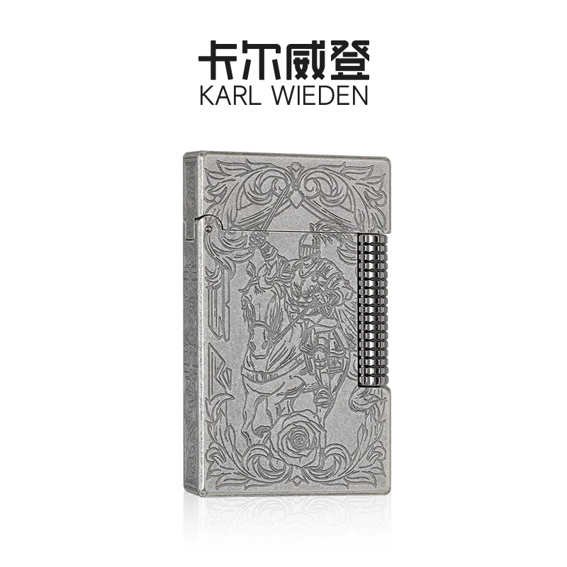 古银玫瑰骑士复古雕花黄铜朗声打火机高档送男友生日礼物帅气