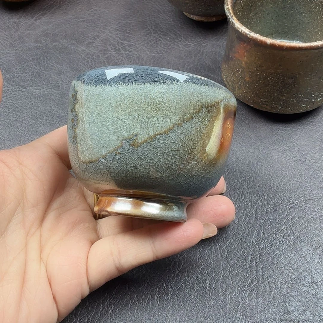 手工手作柴烧主人杯