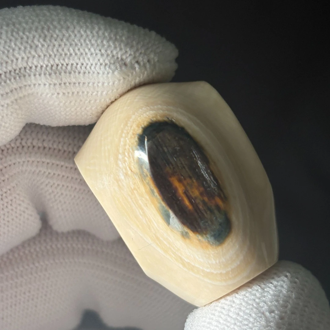 丰骨「猛犸象牙·蓝眼三通」G952 冰料23mm 材质保真 假一罚四