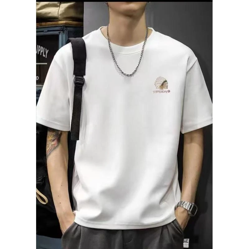 【刺绣版印第安人】夏季短袖男女同款情侣透气圆领潮流薄款短袖-3