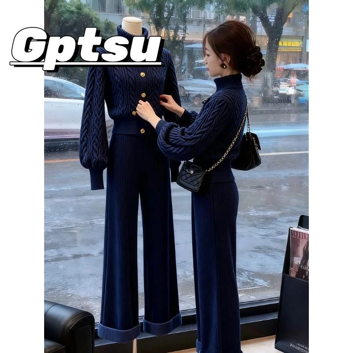 GPTSu韩系早秋氛围感大方得体穿搭气质减龄一整套好看绝美套装女