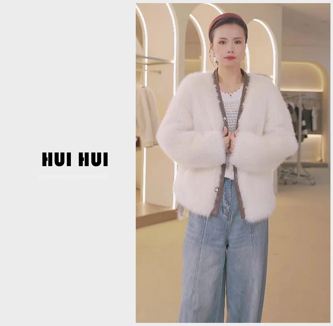 【慧慧】2025春季羊羔毛外套新款时尚百搭原创设计师新款 790