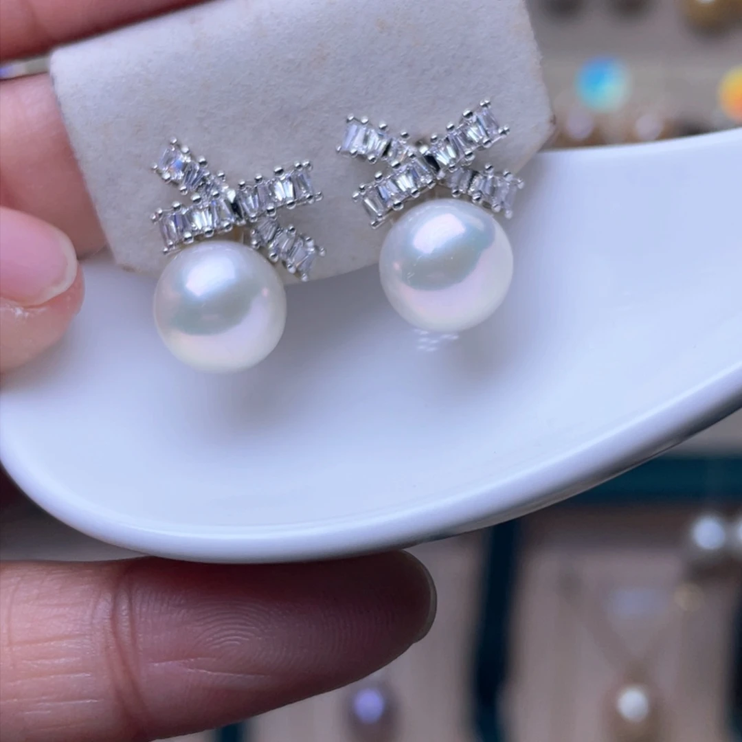 淡水珍珠耳环未镶嵌