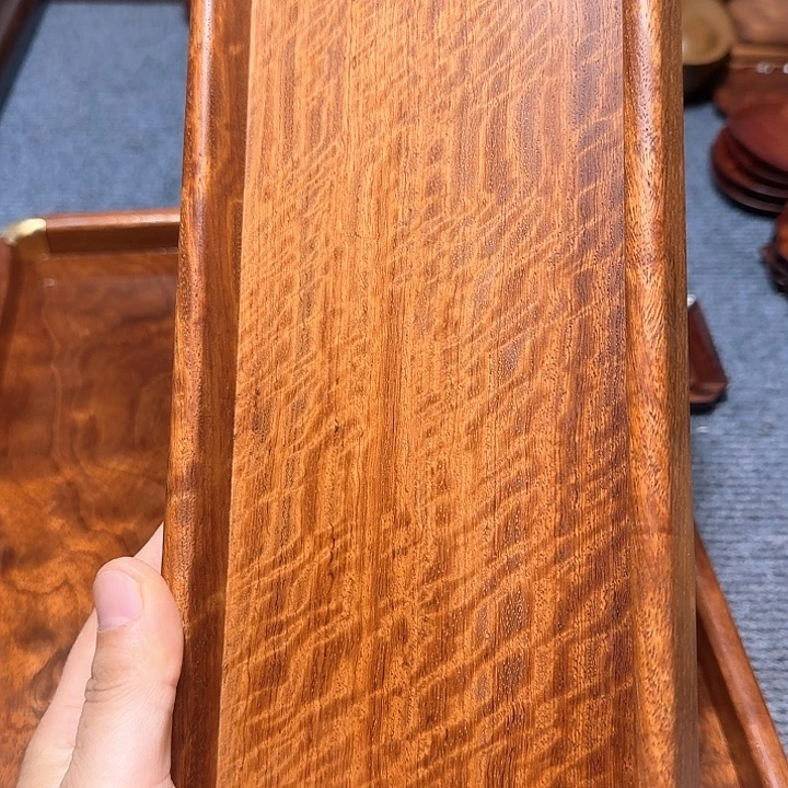 大果紫檀(缅甸花梨)红木托盘