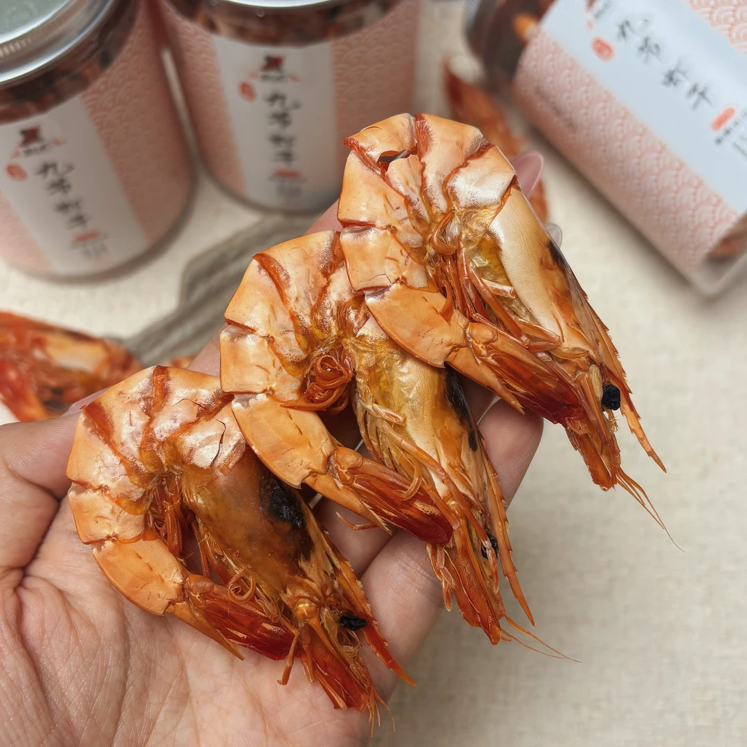 新鲜打捞九节虾烘干成干虾绝鲜美满口留香嘴巴寂寞小零食
