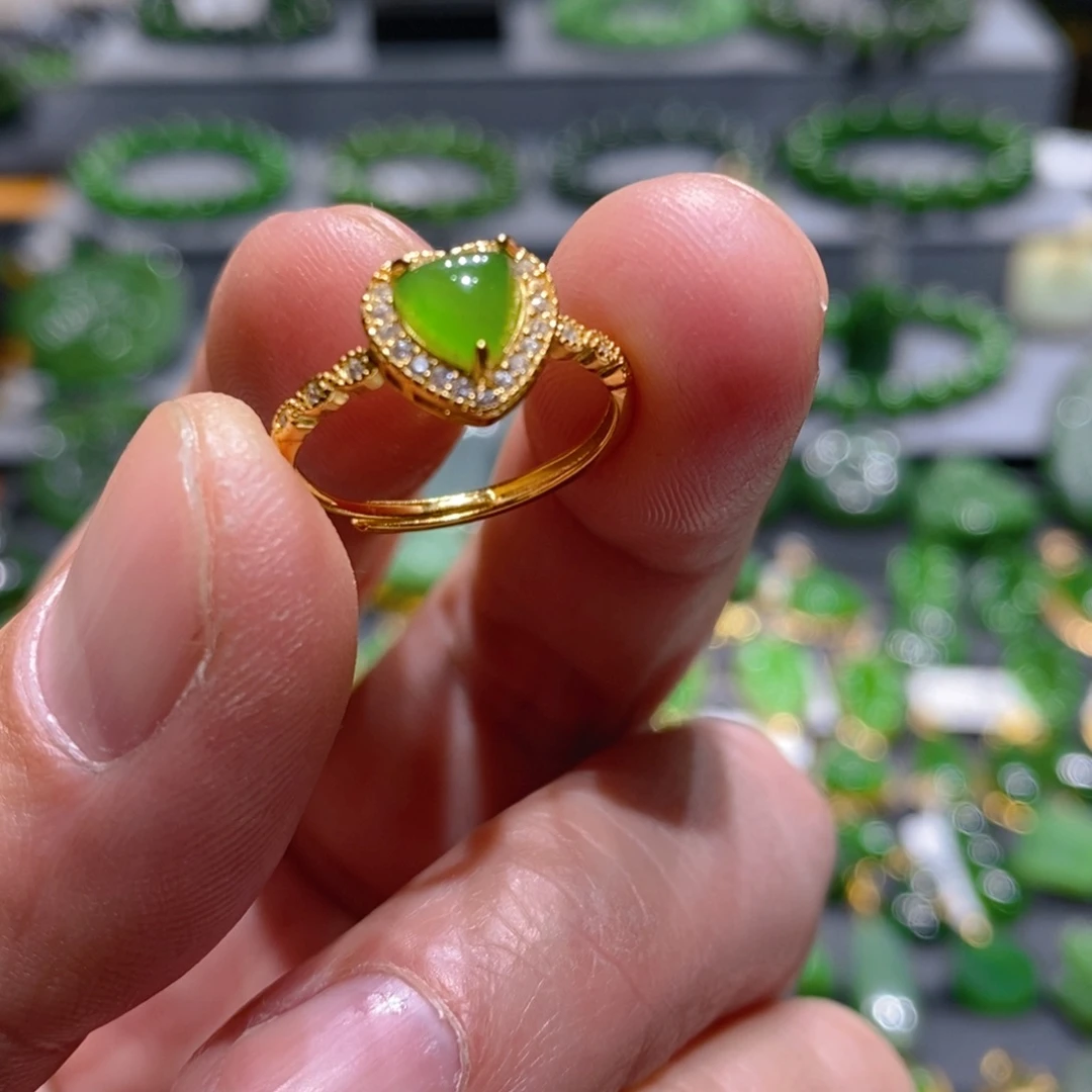 银S925镶嵌手链和田玉（碧玉）