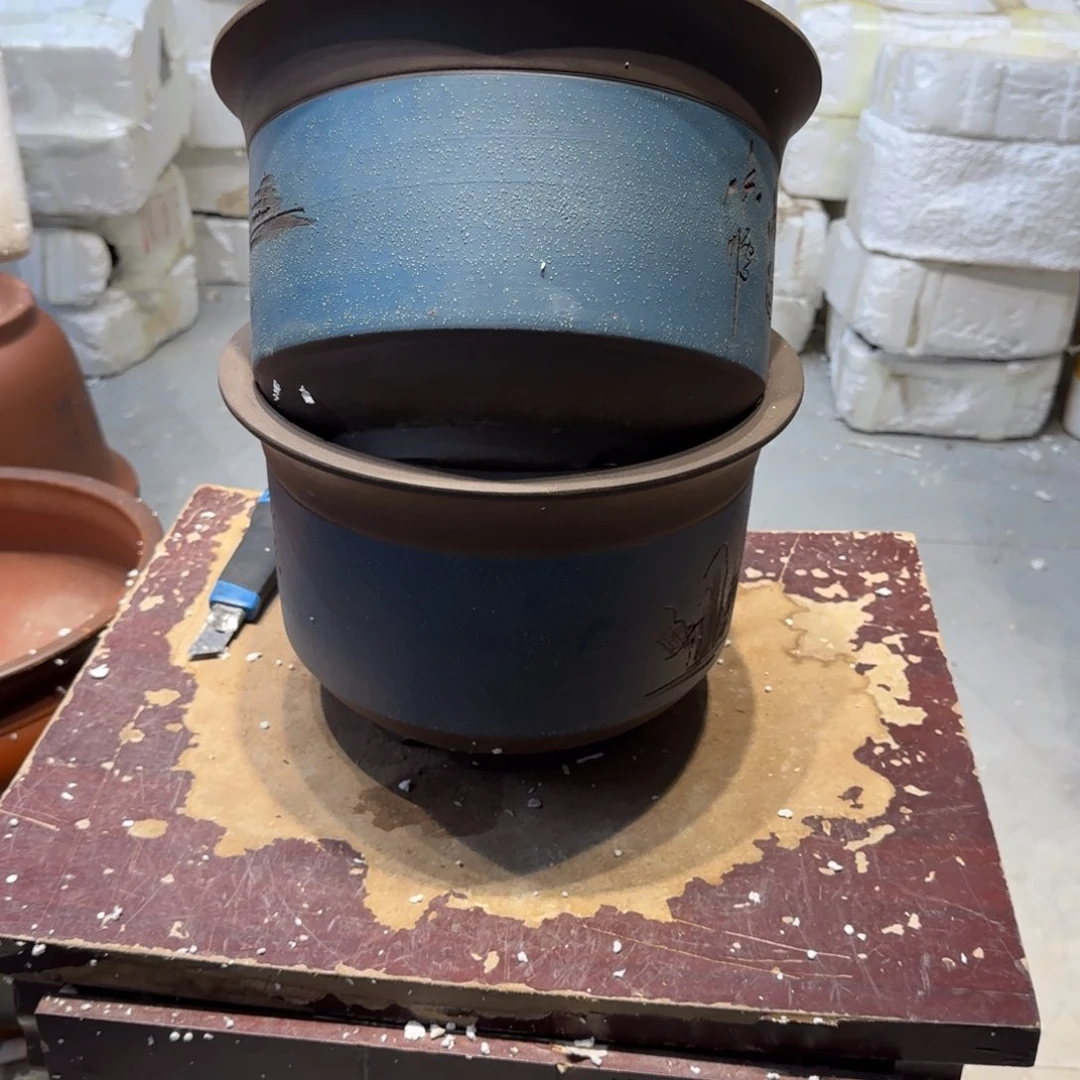 紫砂花盆口径23.14口径