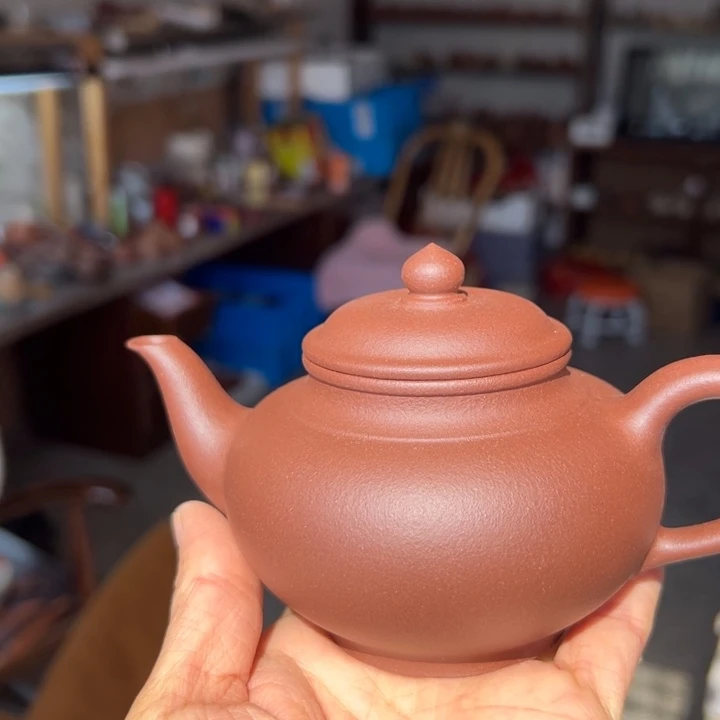 紫砂茶壶紫泥笑樱260c c