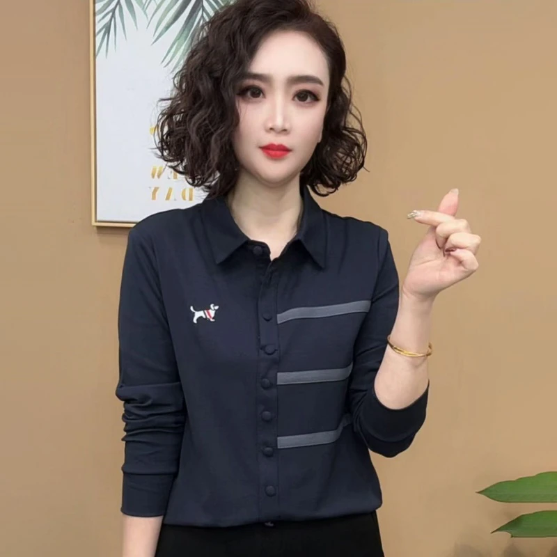 2025春夏新款时尚百搭修身型上衣气质显瘦薄款衬衫极简风POLO领