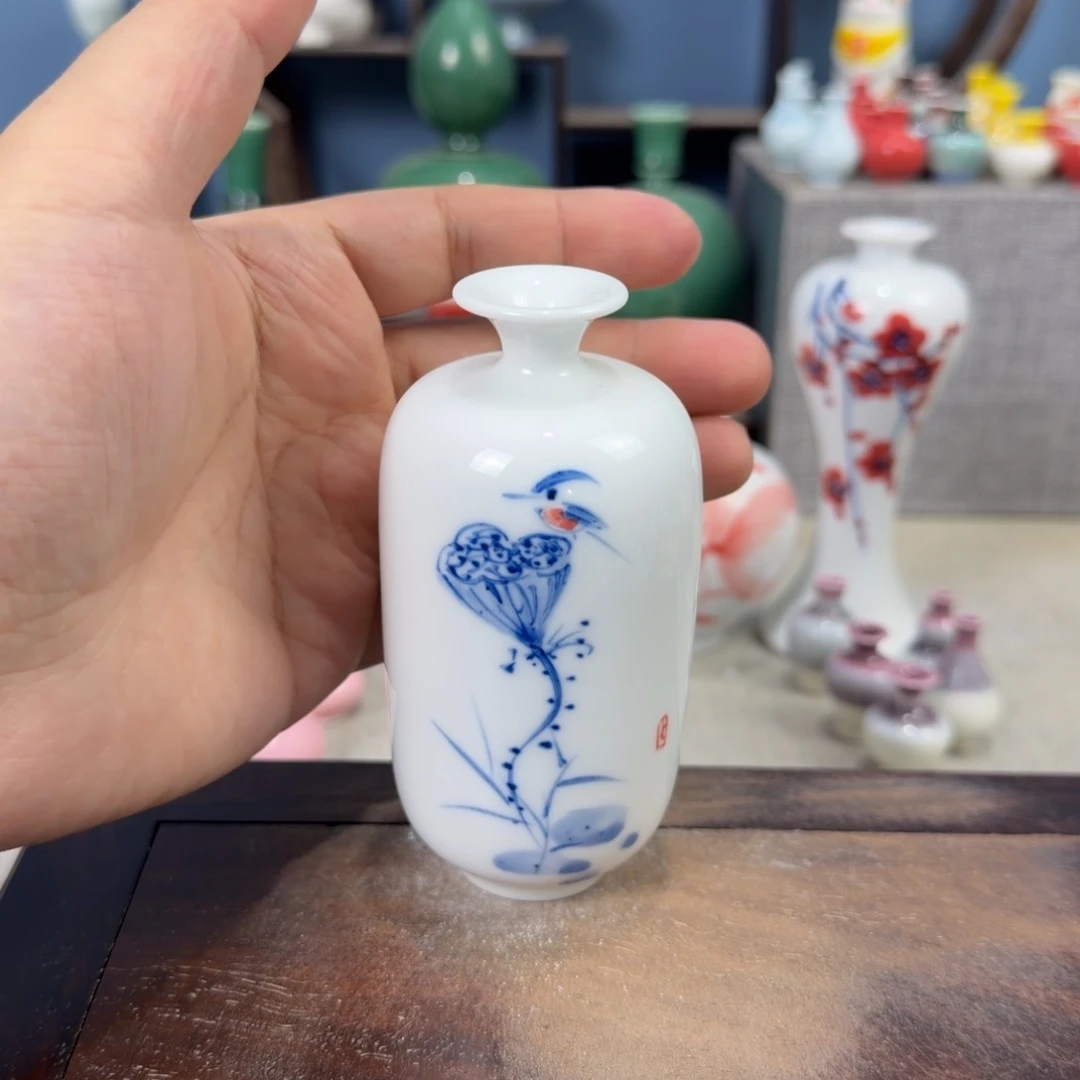 陶瓷手工小花器摆件