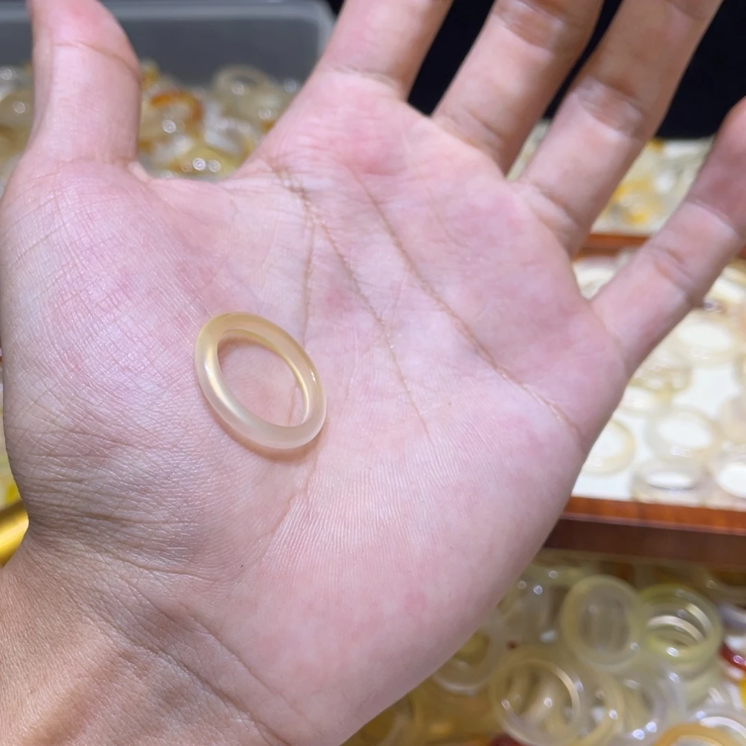 玛瑙/玉髓未镶嵌戒指75号港17