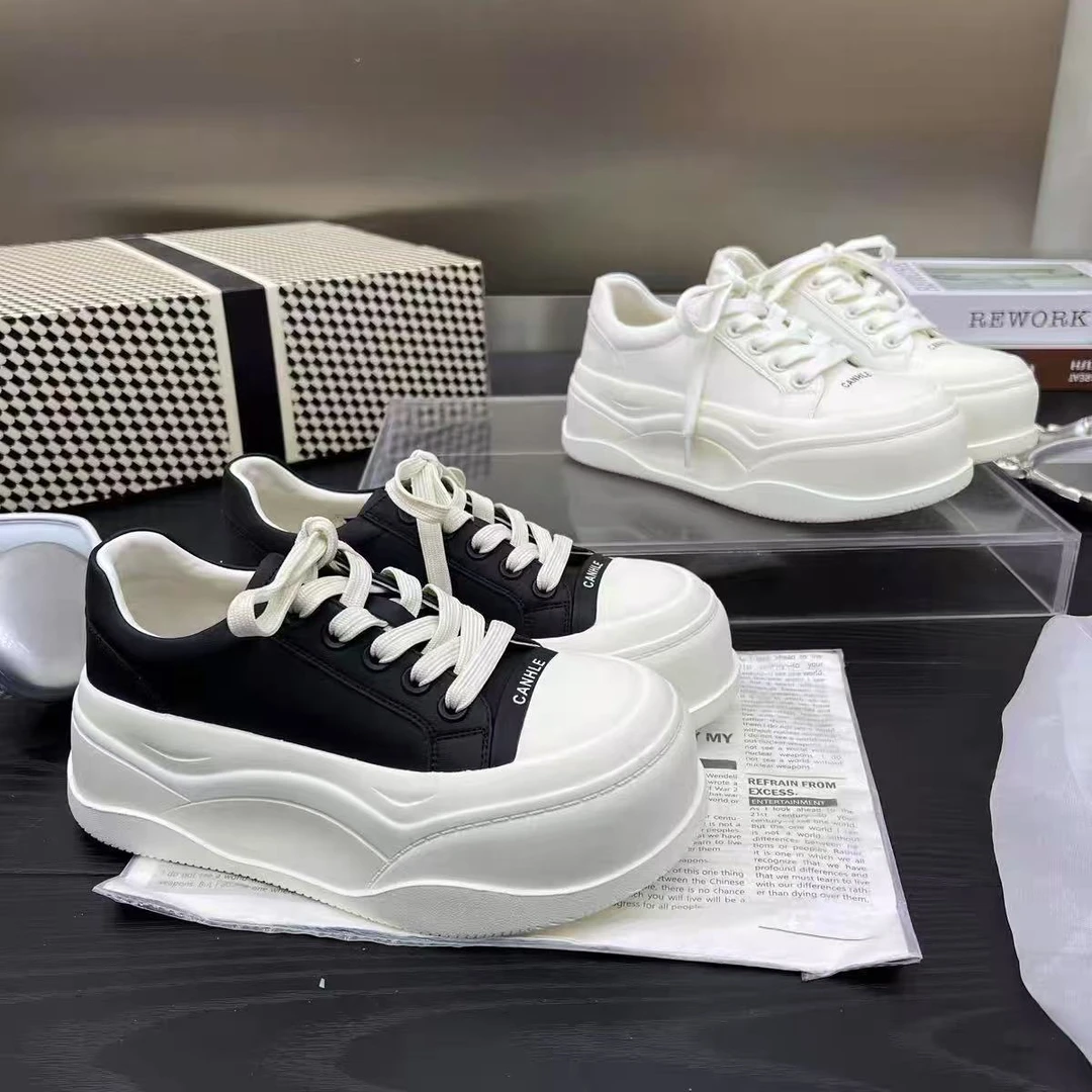 简约美学~春季新款2025厚底增高小白鞋百搭休闲运动板鞋
