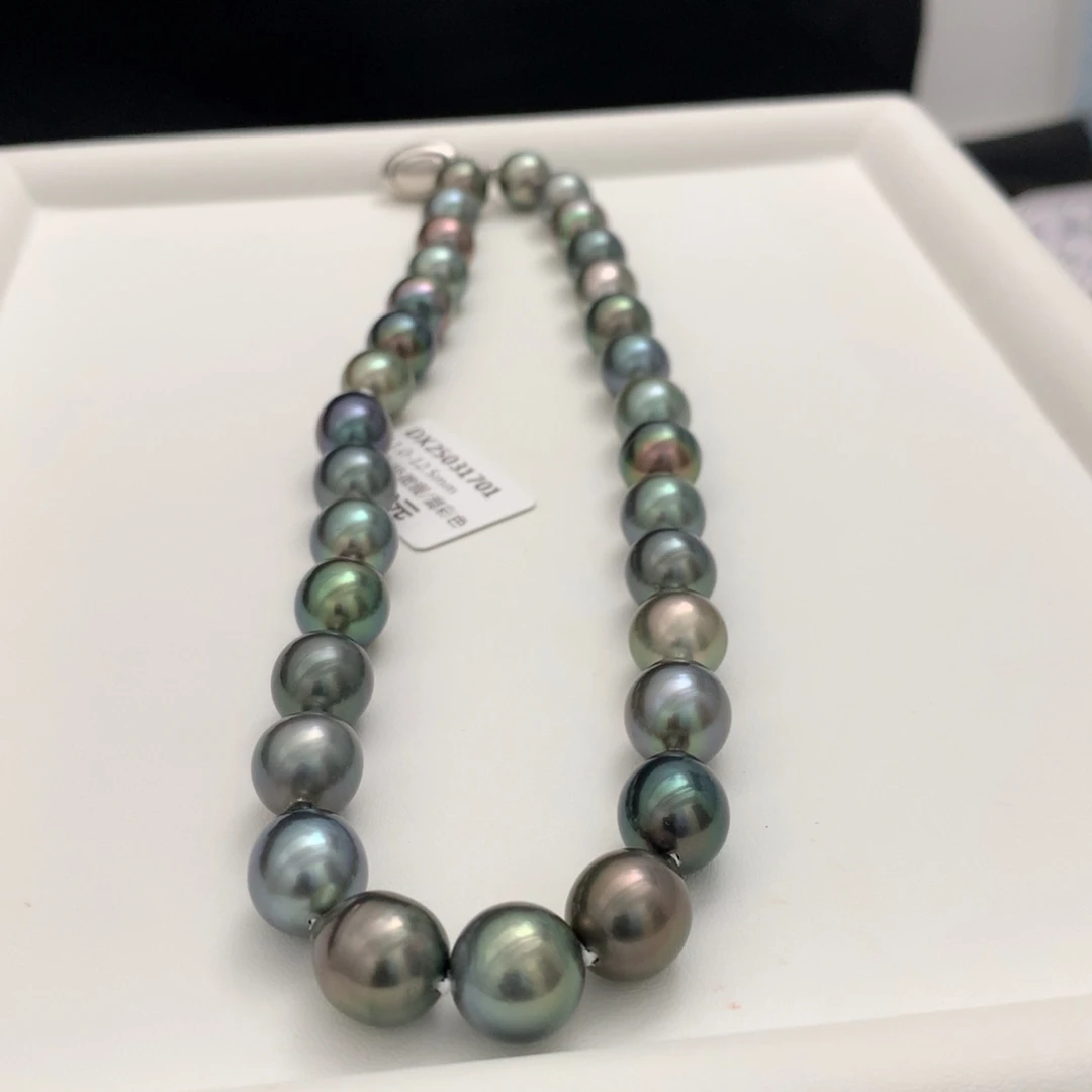 颈饰未镶嵌海水珍珠11-12.5mm黑珍珠项链