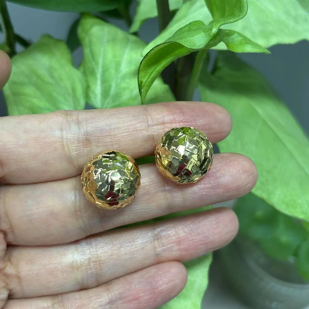 铜合金耳饰 金色碎冰冰轻奢精致时尚百搭耳饰 C-34531