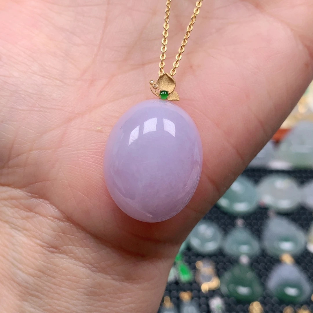 【闪购商品】翡翠吊坠(不含链)18K金镶嵌