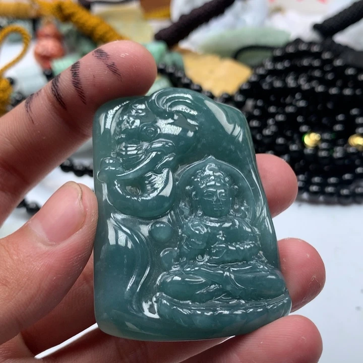 颈饰未镶嵌翡翠保真天然a货翡翠
