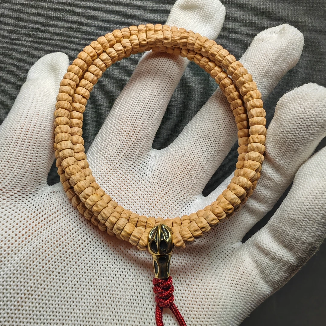 热振6毫米百香籽矮桩直切顺纹脖挂龙脊顺柏香籽药片菩提珠串