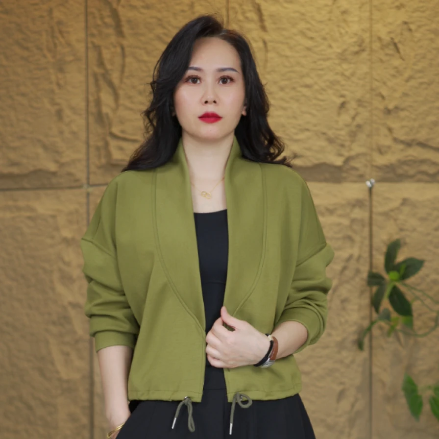 秋季新款纯色无扣开衫上衣女2025新款慵懒风抽绳宽松百搭休闲外套