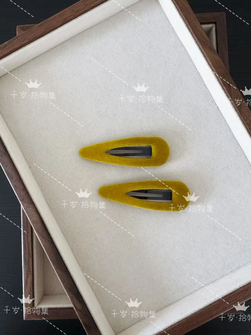 植绒基础款边夹甜美发夹侧边夹一对装(X31-X30)