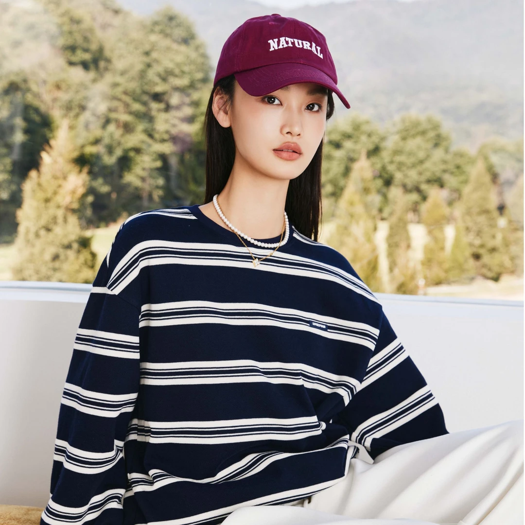 俪妍【LIVELY·YAN】25春季新款卫衣32176长袖运动针织休闲圆领宽松